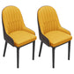 Indoor Scandinavian Arm Chair Upholstered Parsons Back Metal Dining Room Chair Yellow-Brown 2 Piece Set Black Clearhalo ' kitchen&dining_furn' 'Dining Chairs' 'Dining Tables & Seating' 'dining_chair' 'furn' 'furn_dining_chair' 'Furniture' 'furniture_dining_chair' 'Kitchen & Dining Furniture' 'kitchen' 3966911