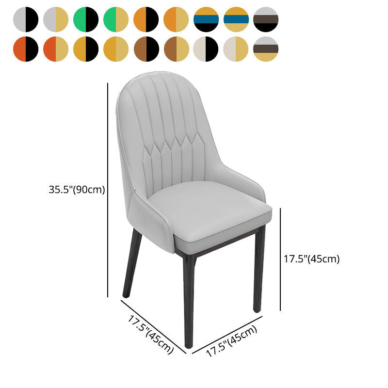 Indoor Scandinavian Arm Chair Upholstered Parsons Back Metal Dining Room Chair Clearhalo ' kitchen&dining_furn' 'Dining Chairs' 'Dining Tables & Seating' 'dining_chair' 'furn' 'furn_dining_chair' 'Furniture' 'furniture_dining_chair' 'Kitchen & Dining Furniture' 'kitchen' 3966928