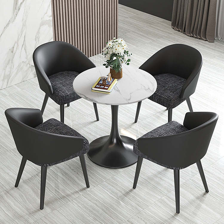 Scandinavian Indoor Arm Chair Upholstered Parsons Back Metal Dining Room Chair Clearhalo ' kitchen&dining_furn' 'Dining Chairs' 'Dining Tables & Seating' 'dining_chair' 'furn' 'furn_dining_chair' 'Furniture' 'furniture_dining_chair' 'Kitchen & Dining Furniture' 'kitchen' 3966929