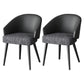 Scandinavian Indoor Arm Chair Upholstered Parsons Back Metal Dining Room Chair Black 2 Piece Set Black Clearhalo ' kitchen&dining_furn' 'Dining Chairs' 'Dining Tables & Seating' 'dining_chair' 'furn' 'furn_dining_chair' 'Furniture' 'furniture_dining_chair' 'Kitchen & Dining Furniture' 'kitchen' 3966931
