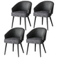 Scandinavian Indoor Arm Chair Upholstered Parsons Back Metal Dining Room Chair Black 4 Piece Set Black Clearhalo ' kitchen&dining_furn' 'Dining Chairs' 'Dining Tables & Seating' 'dining_chair' 'furn' 'furn_dining_chair' 'Furniture' 'furniture_dining_chair' 'Kitchen & Dining Furniture' 'kitchen' 3966933