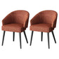 Scandinavian Indoor Arm Chair Upholstered Parsons Back Metal Dining Room Chair Red 2 Piece Set Black Clearhalo ' kitchen&dining_furn' 'Dining Chairs' 'Dining Tables & Seating' 'dining_chair' 'furn' 'furn_dining_chair' 'Furniture' 'furniture_dining_chair' 'Kitchen & Dining Furniture' 'kitchen' 3966938