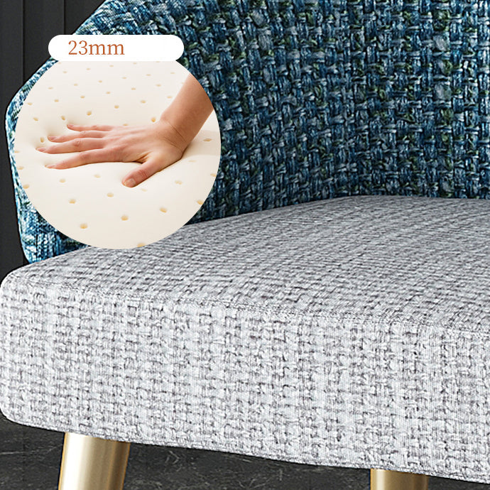 Scandinavian Indoor Arm Chair Upholstered Parsons Back Metal Dining Room Chair Clearhalo ' kitchen&dining_furn' 'Dining Chairs' 'Dining Tables & Seating' 'dining_chair' 'furn' 'furn_dining_chair' 'Furniture' 'furniture_dining_chair' 'Kitchen & Dining Furniture' 'kitchen' 3966940