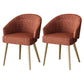 Scandinavian Indoor Arm Chair Upholstered Parsons Back Metal Dining Room Chair Red 2 Piece Set Brass Gold Clearhalo ' kitchen&dining_furn' 'Dining Chairs' 'Dining Tables & Seating' 'dining_chair' 'furn' 'furn_dining_chair' 'Furniture' 'furniture_dining_chair' 'Kitchen & Dining Furniture' 'kitchen' 3966944