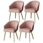 Scandinavian Indoor Arm Chair Upholstered Parsons Back Metal Dining Room Chair Pink 4 Piece Set Brass Gold Clearhalo ' kitchen&dining_furn' 'Dining Chairs' 'Dining Tables & Seating' 'dining_chair' 'furn' 'furn_dining_chair' 'Furniture' 'furniture_dining_chair' 'Kitchen & Dining Furniture' 'kitchen' 3966952