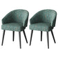 Scandinavian Indoor Arm Chair Upholstered Parsons Back Metal Dining Room Chair Green 2 Piece Set Black Clearhalo ' kitchen&dining_furn' 'Dining Chairs' 'Dining Tables & Seating' 'dining_chair' 'furn' 'furn_dining_chair' 'Furniture' 'furniture_dining_chair' 'Kitchen & Dining Furniture' 'kitchen' 3966954