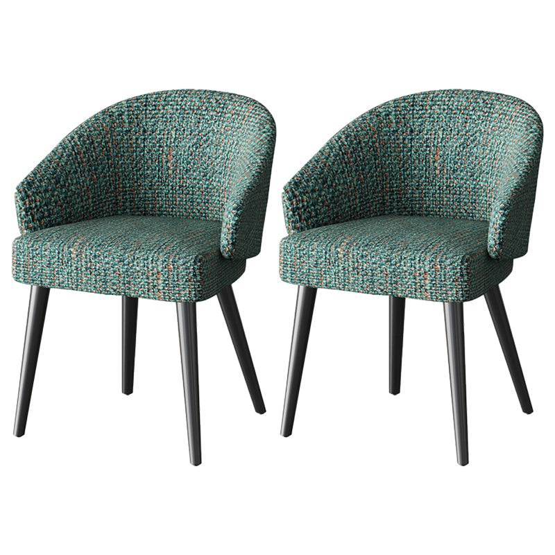 Scandinavian Indoor Arm Chair Upholstered Parsons Back Metal Dining Room Chair Green 2 Piece Set Black Clearhalo ' kitchen&dining_furn' 'Dining Chairs' 'Dining Tables & Seating' 'dining_chair' 'furn' 'furn_dining_chair' 'Furniture' 'furniture_dining_chair' 'Kitchen & Dining Furniture' 'kitchen' 3966954