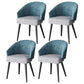 Scandinavian Indoor Arm Chair Upholstered Parsons Back Metal Dining Room Chair Blue-Gray 4 Piece Set Black Clearhalo ' kitchen&dining_furn' 'Dining Chairs' 'Dining Tables & Seating' 'dining_chair' 'furn' 'furn_dining_chair' 'Furniture' 'furniture_dining_chair' 'Kitchen & Dining Furniture' 'kitchen' 3966961