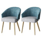 Scandinavian Indoor Arm Chair Upholstered Parsons Back Metal Dining Room Chair Blue-Gray 2 Piece Set Brass Gold Clearhalo ' kitchen&dining_furn' 'Dining Chairs' 'Dining Tables & Seating' 'dining_chair' 'furn' 'furn_dining_chair' 'Furniture' 'furniture_dining_chair' 'Kitchen & Dining Furniture' 'kitchen' 3966963