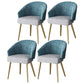 Scandinavian Indoor Arm Chair Upholstered Parsons Back Metal Dining Room Chair Blue-Gray 4 Piece Set Brass Gold Clearhalo ' kitchen&dining_furn' 'Dining Chairs' 'Dining Tables & Seating' 'dining_chair' 'furn' 'furn_dining_chair' 'Furniture' 'furniture_dining_chair' 'Kitchen & Dining Furniture' 'kitchen' 3966964