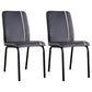 Contemporary Metal Dining Side Chair Dining Room Solid Back Armless Chair Black 2 Piece Set Clearhalo ' kitchen&dining_furn' 'Dining Chairs' 'Dining Tables & Seating' 'dining_chair' 'furn' 'furn_dining_chair' 'Furniture' 'furniture_dining_chair' 'Kitchen & Dining Furniture' 'kitchen' 3966969