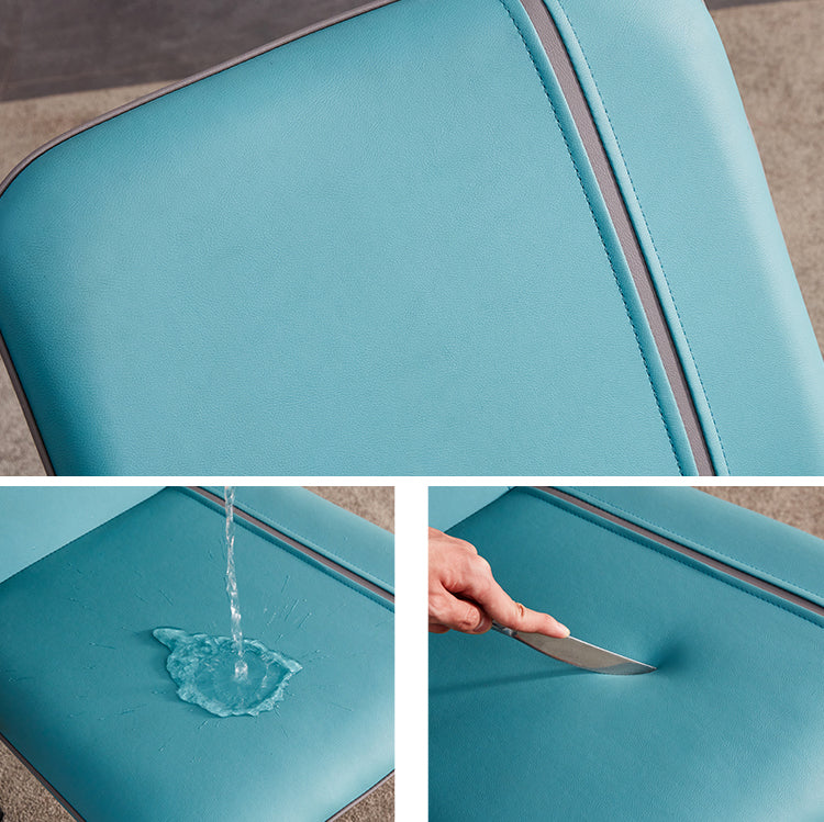 Contemporary Metal Dining Side Chair Dining Room Solid Back Armless Chair Clearhalo ' kitchen&dining_furn' 'Dining Chairs' 'Dining Tables & Seating' 'dining_chair' 'furn' 'furn_dining_chair' 'Furniture' 'furniture_dining_chair' 'Kitchen & Dining Furniture' 'kitchen' 3966976