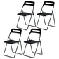 Modern Indoor-Outdoor Metal Side Chair Folding Armless Dining Side Chair Black 4 Piece Set Clearhalo ' kitchen&dining_furn' 'Dining Chairs' 'Dining Tables & Seating' 'dining_chair' 'furn' 'furn_dining_chair' 'Furniture' 'furniture_dining_chair' 'Kitchen & Dining Furniture' 'kitchen' 3966999