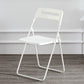 Modern Indoor-Outdoor Metal Side Chair Folding Armless Dining Side Chair White 1 Piece Clearhalo ' kitchen&dining_furn' 'Dining Chairs' 'Dining Tables & Seating' 'dining_chair' 'furn' 'furn_dining_chair' 'Furniture' 'furniture_dining_chair' 'Kitchen & Dining Furniture' 'kitchen' 3967002