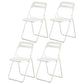 Modern Indoor-Outdoor Metal Side Chair Folding Armless Dining Side Chair White 4 Piece Set Clearhalo ' kitchen&dining_furn' 'Dining Chairs' 'Dining Tables & Seating' 'dining_chair' 'furn' 'furn_dining_chair' 'Furniture' 'furniture_dining_chair' 'Kitchen & Dining Furniture' 'kitchen' 3967005