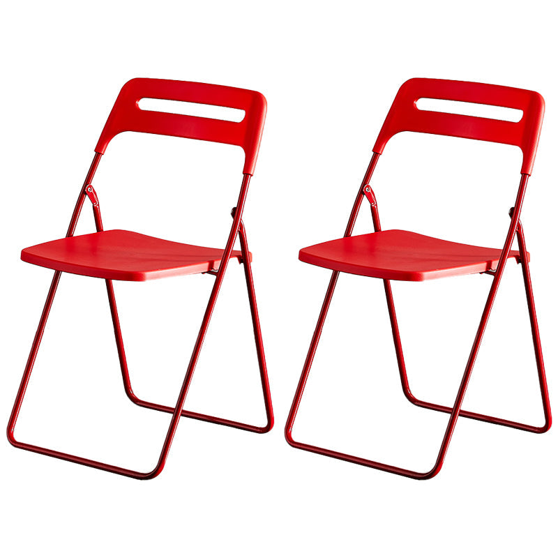 Modern Indoor-Outdoor Metal Side Chair Folding Armless Dining Side Chair Red 2 Piece Set Clearhalo ' kitchen&dining_furn' 'Dining Chairs' 'Dining Tables & Seating' 'dining_chair' 'furn' 'furn_dining_chair' 'Furniture' 'furniture_dining_chair' 'Kitchen & Dining Furniture' 'kitchen' 3967010