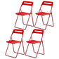 Modern Indoor-Outdoor Metal Side Chair Folding Armless Dining Side Chair Red 4 Piece Set Clearhalo ' kitchen&dining_furn' 'Dining Chairs' 'Dining Tables & Seating' 'dining_chair' 'furn' 'furn_dining_chair' 'Furniture' 'furniture_dining_chair' 'Kitchen & Dining Furniture' 'kitchen' 3967011