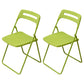 Modern Indoor-Outdoor Metal Side Chair Folding Armless Dining Side Chair Green 2 Piece Set Clearhalo ' kitchen&dining_furn' 'Dining Chairs' 'Dining Tables & Seating' 'dining_chair' 'furn' 'furn_dining_chair' 'Furniture' 'furniture_dining_chair' 'Kitchen & Dining Furniture' 'kitchen' 3967021