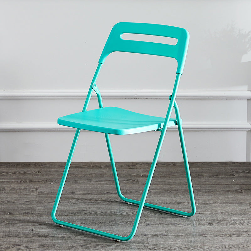 Modern Indoor-Outdoor Metal Side Chair Folding Armless Dining Side Chair Lake Blue 1 Piece Clearhalo ' kitchen&dining_furn' 'Dining Chairs' 'Dining Tables & Seating' 'dining_chair' 'furn' 'furn_dining_chair' 'Furniture' 'furniture_dining_chair' 'Kitchen & Dining Furniture' 'kitchen' 3967023