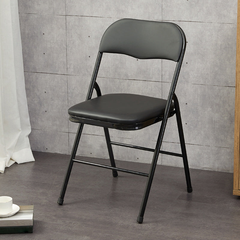 Modern Indoor-Outdoor Chair Metal Armless Open Back Dining Side Chair Black 1 Piece Clearhalo ' kitchen&dining_furn' 'Dining Chairs' 'Dining Tables & Seating' 'dining_chair' 'furn' 'furn_dining_chair' 'Furniture' 'furniture_dining_chair' 'Kitchen & Dining Furniture' 'kitchen' 3967031