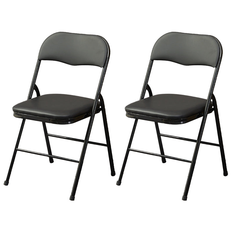 Modern Indoor-Outdoor Chair Metal Armless Open Back Dining Side Chair Black 2 Piece Set Clearhalo ' kitchen&dining_furn' 'Dining Chairs' 'Dining Tables & Seating' 'dining_chair' 'furn' 'furn_dining_chair' 'Furniture' 'furniture_dining_chair' 'Kitchen & Dining Furniture' 'kitchen' 3967033