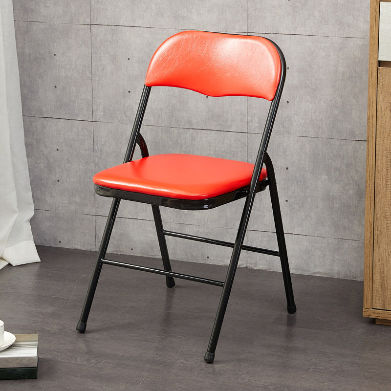 Modern Indoor-Outdoor Chair Metal Armless Open Back Dining Side Chair Red 1 Piece Clearhalo ' kitchen&dining_furn' 'Dining Chairs' 'Dining Tables & Seating' 'dining_chair' 'furn' 'furn_dining_chair' 'Furniture' 'furniture_dining_chair' 'Kitchen & Dining Furniture' 'kitchen' 3967036