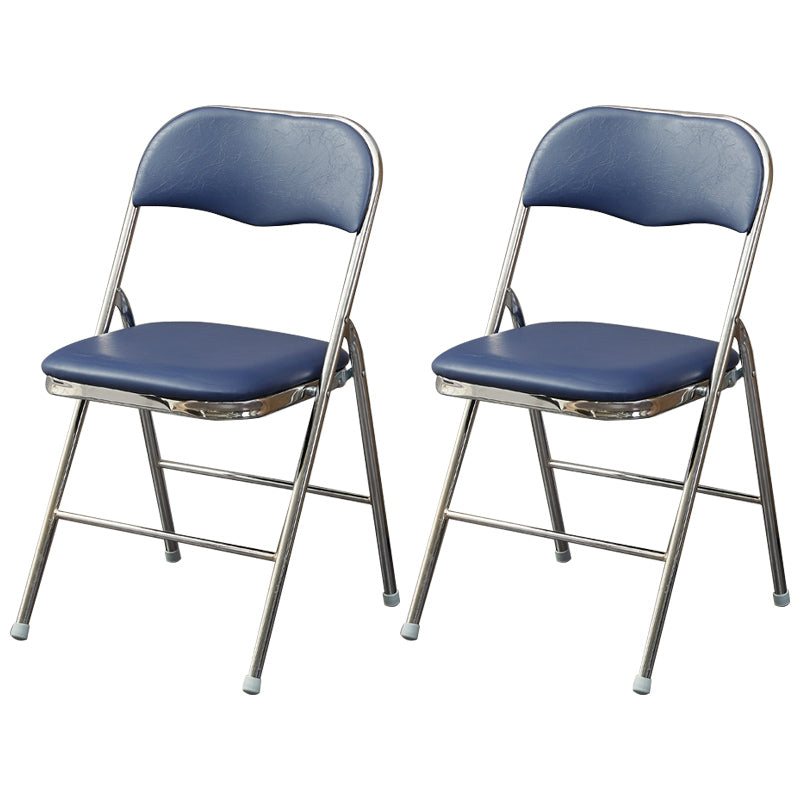 Modern Indoor-Outdoor Chair Metal Armless Open Back Dining Side Chair Blue 2 Piece Set Clearhalo ' kitchen&dining_furn' 'Dining Chairs' 'Dining Tables & Seating' 'dining_chair' 'furn' 'furn_dining_chair' 'Furniture' 'furniture_dining_chair' 'Kitchen & Dining Furniture' 'kitchen' 3967051