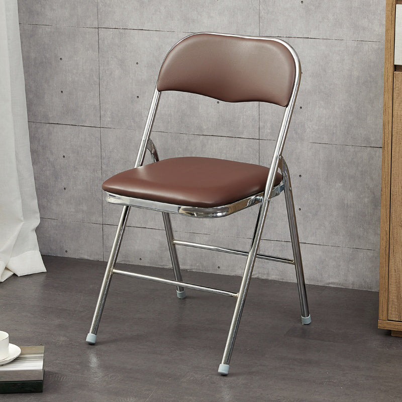 Modern Indoor-Outdoor Chair Metal Armless Open Back Dining Side Chair Light Brown 1 Piece Clearhalo ' kitchen&dining_furn' 'Dining Chairs' 'Dining Tables & Seating' 'dining_chair' 'furn' 'furn_dining_chair' 'Furniture' 'furniture_dining_chair' 'Kitchen & Dining Furniture' 'kitchen' 3967055