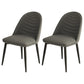 Contemporary Metal Dining Chairs Upholstered Armless Dining Leather Chairs for Home Use Grey 2 Piece Set Clearhalo ' kitchen&dining_furn' 'Dining Chairs' 'Dining Tables & Seating' 'dining_chair' 'furn' 'furn_dining_chair' 'Furniture' 'furniture_dining_chair' 'Kitchen & Dining Furniture' 'kitchen' 3967065