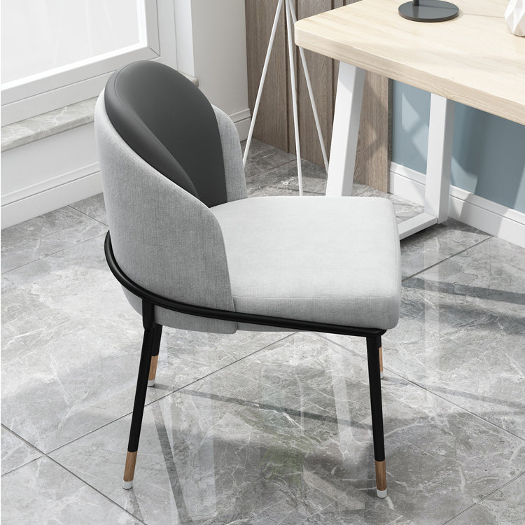 Glam Metal Dining Armless Chairs Upholstered Dining Room Chairs for Restaurant Clearhalo ' kitchen&dining_furn' 'Dining Chairs' 'Dining Tables & Seating' 'dining_chair' 'furn' 'furn_dining_chair' 'Furniture' 'furniture_dining_chair' 'Kitchen & Dining Furniture' 'kitchen' 3967092