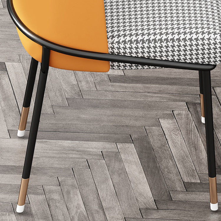 Glam Metal Dining Armless Chairs Upholstered Dining Room Chairs for Restaurant Clearhalo ' kitchen&dining_furn' 'Dining Chairs' 'Dining Tables & Seating' 'dining_chair' 'furn' 'furn_dining_chair' 'Furniture' 'furniture_dining_chair' 'Kitchen & Dining Furniture' 'kitchen' 3967099