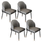 Glam Metal Dining Armless Chairs Upholstered Dining Room Chairs for Restaurant Light Gray 4 Piece Set Clearhalo ' kitchen&dining_furn' 'Dining Chairs' 'Dining Tables & Seating' 'dining_chair' 'furn' 'furn_dining_chair' 'Furniture' 'furniture_dining_chair' 'Kitchen & Dining Furniture' 'kitchen' 3967102