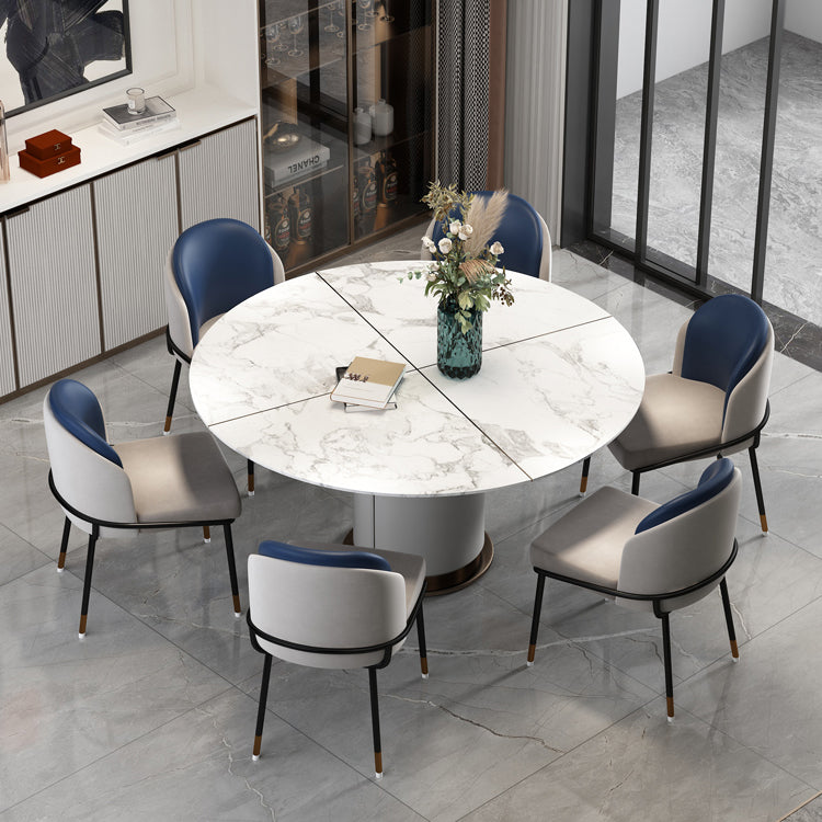 Glam Metal Dining Armless Chairs Upholstered Dining Room Chairs for Restaurant Clearhalo ' kitchen&dining_furn' 'Dining Chairs' 'Dining Tables & Seating' 'dining_chair' 'furn' 'furn_dining_chair' 'Furniture' 'furniture_dining_chair' 'Kitchen & Dining Furniture' 'kitchen' 3967103