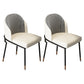 Glam Metal Dining Armless Chairs Upholstered Dining Room Chairs for Restaurant White 2 Piece Set Clearhalo ' kitchen&dining_furn' 'Dining Chairs' 'Dining Tables & Seating' 'dining_chair' 'furn' 'furn_dining_chair' 'Furniture' 'furniture_dining_chair' 'Kitchen & Dining Furniture' 'kitchen' 3967105