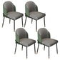 Glam Metal Dining Armless Chairs Upholstered Dining Room Chairs for Restaurant Green 4 Piece Set Clearhalo ' kitchen&dining_furn' 'Dining Chairs' 'Dining Tables & Seating' 'dining_chair' 'furn' 'furn_dining_chair' 'Furniture' 'furniture_dining_chair' 'Kitchen & Dining Furniture' 'kitchen' 3967118
