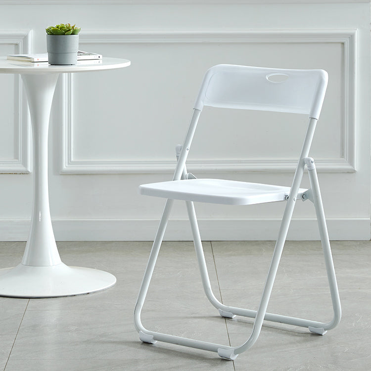 Modern Indoor-Outdoor Metal Chair Armless Open Back Folding Dining Side Chair Clearhalo ' kitchen&dining_furn' 'Dining Chairs' 'Dining Tables & Seating' 'dining_chair' 'furn' 'furn_dining_chair' 'Furniture' 'furniture_dining_chair' 'Kitchen & Dining Furniture' 'kitchen' 3967144