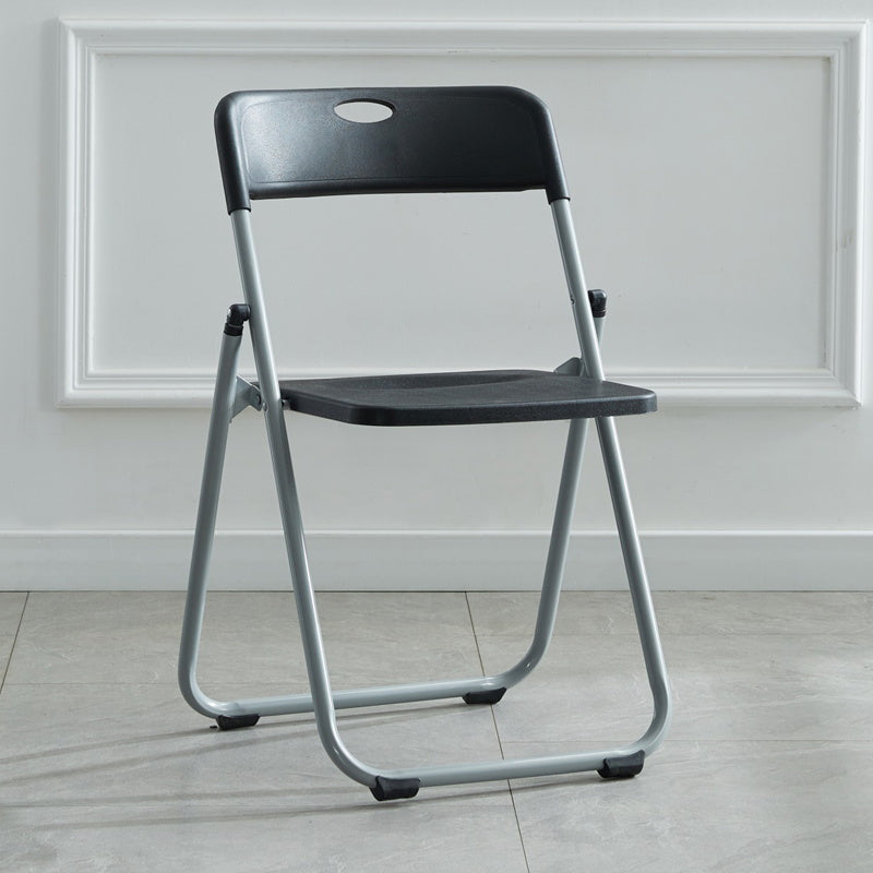 Modern Indoor-Outdoor Metal Chair Armless Open Back Folding Dining Side Chair Black 1 Piece Clearhalo ' kitchen&dining_furn' 'Dining Chairs' 'Dining Tables & Seating' 'dining_chair' 'furn' 'furn_dining_chair' 'Furniture' 'furniture_dining_chair' 'Kitchen & Dining Furniture' 'kitchen' 3967145
