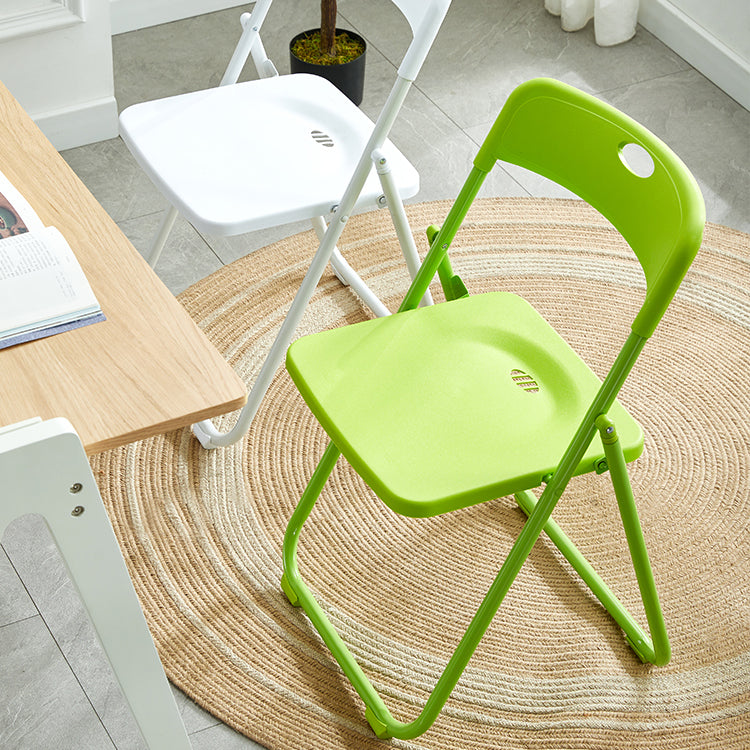 Modern Indoor-Outdoor Metal Chair Armless Open Back Folding Dining Side Chair Clearhalo ' kitchen&dining_furn' 'Dining Chairs' 'Dining Tables & Seating' 'dining_chair' 'furn' 'furn_dining_chair' 'Furniture' 'furniture_dining_chair' 'Kitchen & Dining Furniture' 'kitchen' 3967149