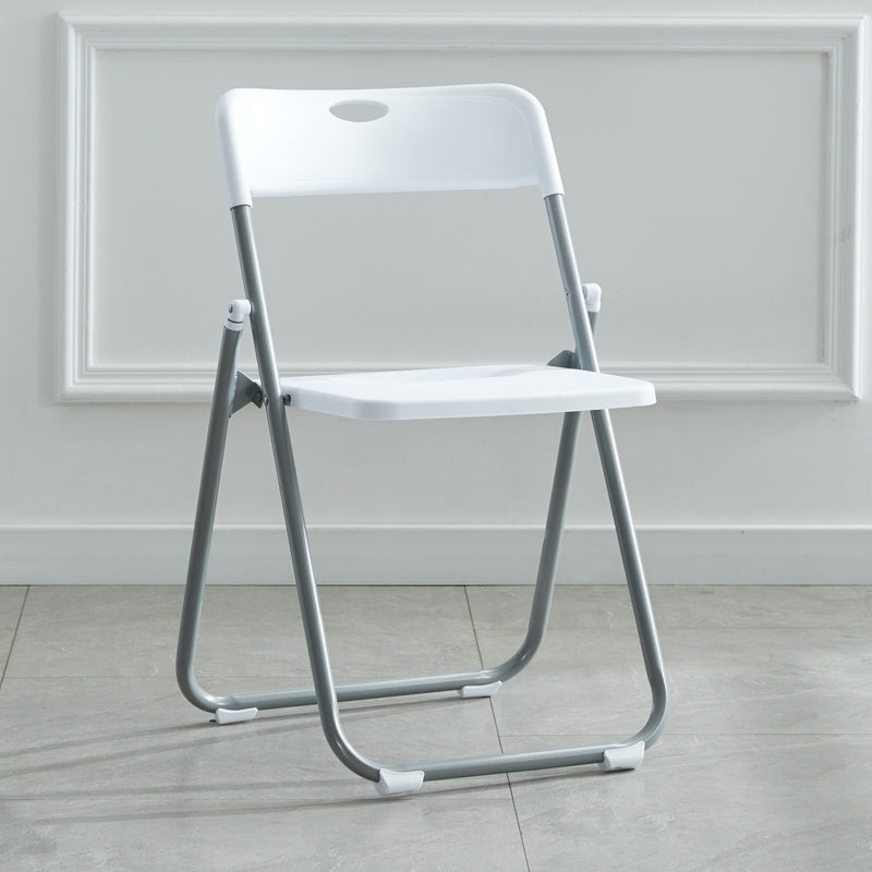 Modern Indoor-Outdoor Metal Chair Armless Open Back Folding Dining Side Chair White 1 Piece Clearhalo ' kitchen&dining_furn' 'Dining Chairs' 'Dining Tables & Seating' 'dining_chair' 'furn' 'furn_dining_chair' 'Furniture' 'furniture_dining_chair' 'Kitchen & Dining Furniture' 'kitchen' 3967156