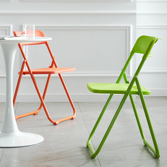 Modern Indoor-Outdoor Metal Chair Armless Open Back Folding Dining Side Chair Clearhalo ' kitchen&dining_furn' 'Dining Chairs' 'Dining Tables & Seating' 'dining_chair' 'furn' 'furn_dining_chair' 'Furniture' 'furniture_dining_chair' 'Kitchen & Dining Furniture' 'kitchen' 3967163