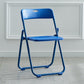 Modern Indoor-Outdoor Metal Chair Armless Open Back Folding Dining Side Chair Blue 1 Piece Clearhalo ' kitchen&dining_furn' 'Dining Chairs' 'Dining Tables & Seating' 'dining_chair' 'furn' 'furn_dining_chair' 'Furniture' 'furniture_dining_chair' 'Kitchen & Dining Furniture' 'kitchen' 3967173