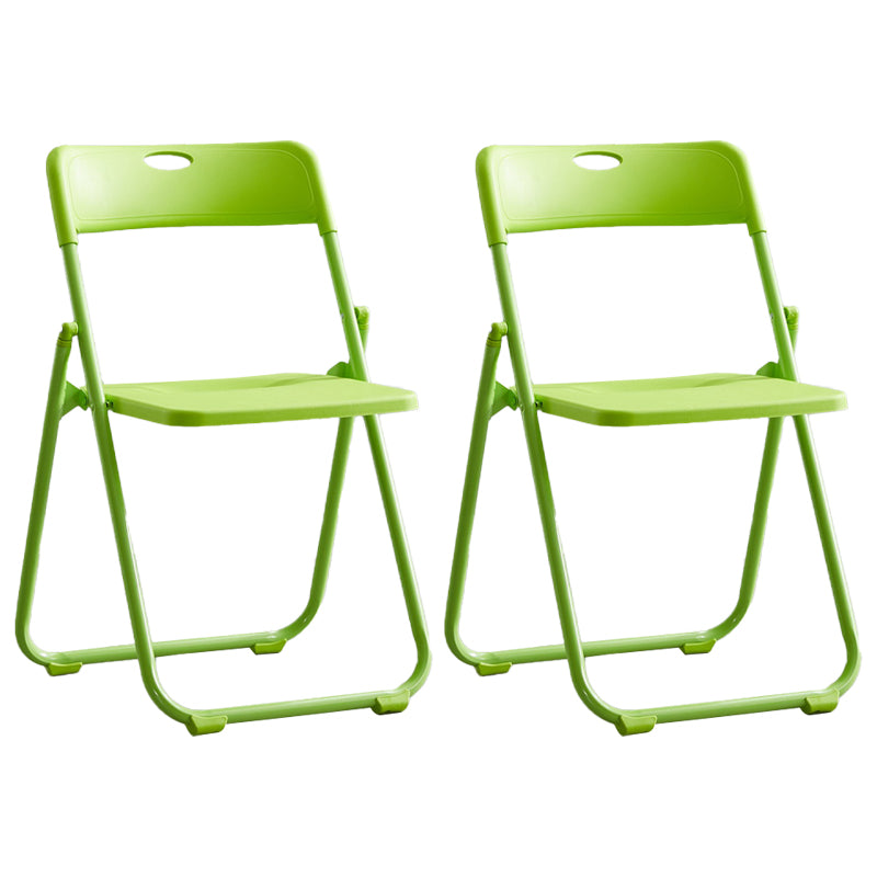 Modern Indoor-Outdoor Metal Chair Armless Open Back Folding Dining Side Chair Green 2 Piece Set Clearhalo ' kitchen&dining_furn' 'Dining Chairs' 'Dining Tables & Seating' 'dining_chair' 'furn' 'furn_dining_chair' 'Furniture' 'furniture_dining_chair' 'Kitchen & Dining Furniture' 'kitchen' 3967177