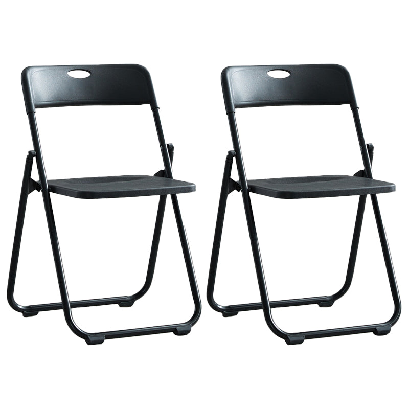 Modern Indoor-Outdoor Metal Chair Armless Open Back Folding Dining Side Chair Textured Black 2 Piece Set Clearhalo ' kitchen&dining_furn' 'Dining Chairs' 'Dining Tables & Seating' 'dining_chair' 'furn' 'furn_dining_chair' 'Furniture' 'furniture_dining_chair' 'Kitchen & Dining Furniture' 'kitchen' 3967180