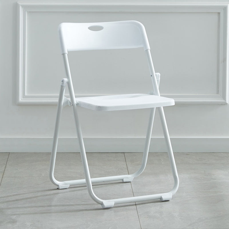 Modern Indoor-Outdoor Metal Chair Armless Open Back Folding Dining Side Chair Textured White 1 Piece Clearhalo ' kitchen&dining_furn' 'Dining Chairs' 'Dining Tables & Seating' 'dining_chair' 'furn' 'furn_dining_chair' 'Furniture' 'furniture_dining_chair' 'Kitchen & Dining Furniture' 'kitchen' 3967182