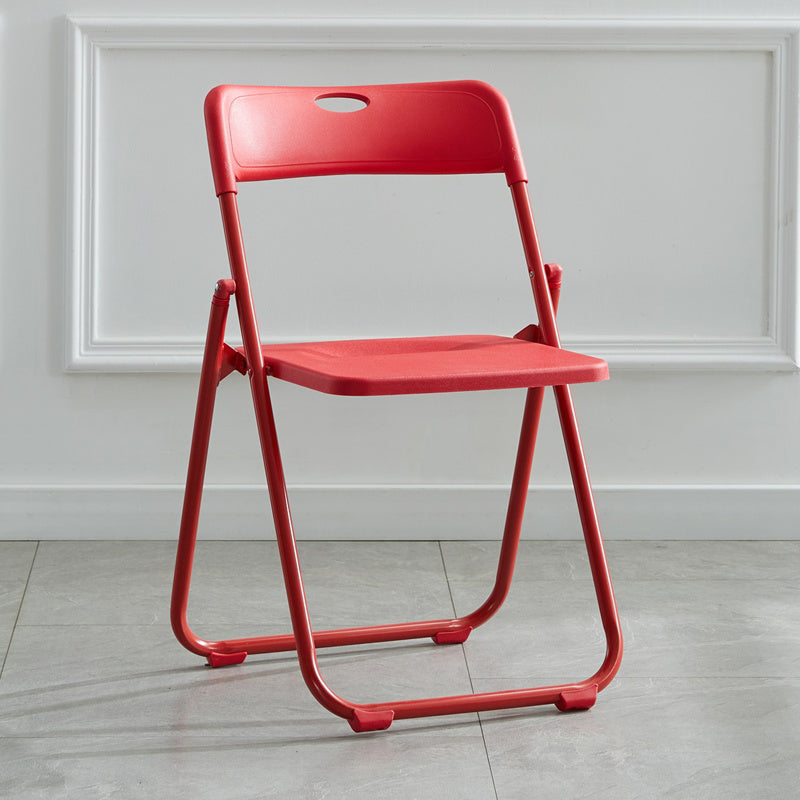 Modern Indoor-Outdoor Metal Chair Armless Open Back Folding Dining Side Chair Dark Red 1 Piece Clearhalo ' kitchen&dining_furn' 'Dining Chairs' 'Dining Tables & Seating' 'dining_chair' 'furn' 'furn_dining_chair' 'Furniture' 'furniture_dining_chair' 'Kitchen & Dining Furniture' 'kitchen' 3967185