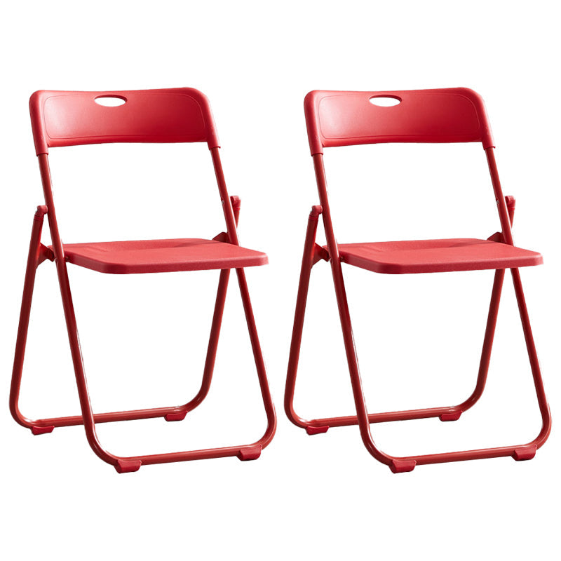 Modern Indoor-Outdoor Metal Chair Armless Open Back Folding Dining Side Chair Dark Red 2 Piece Set Clearhalo ' kitchen&dining_furn' 'Dining Chairs' 'Dining Tables & Seating' 'dining_chair' 'furn' 'furn_dining_chair' 'Furniture' 'furniture_dining_chair' 'Kitchen & Dining Furniture' 'kitchen' 3967186