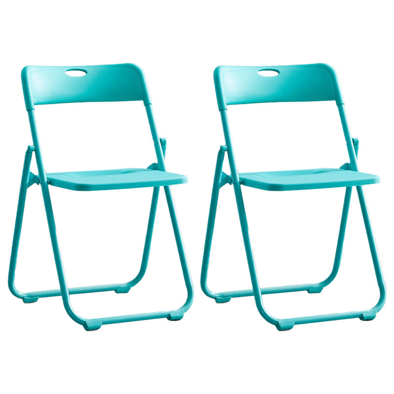 Modern Indoor-Outdoor Metal Chair Armless Open Back Folding Dining Side Chair Lake Blue 2 Piece Set Clearhalo ' kitchen&dining_furn' 'Dining Chairs' 'Dining Tables & Seating' 'dining_chair' 'furn' 'furn_dining_chair' 'Furniture' 'furniture_dining_chair' 'Kitchen & Dining Furniture' 'kitchen' 3967189