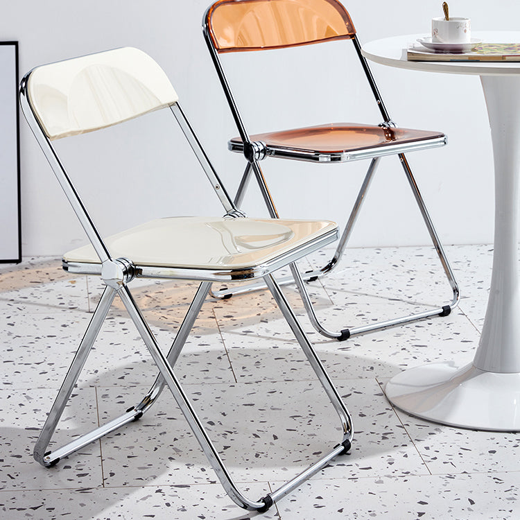 Contemporary Metal Dining Armless Chair Open Back Single Dining Side Chair Clearhalo ' kitchen&dining_furn' 'Dining Chairs' 'Dining Tables & Seating' 'dining_chair' 'furn' 'furn_dining_chair' 'Furniture' 'furniture_dining_chair' 'Kitchen & Dining Furniture' 'kitchen' 3967204