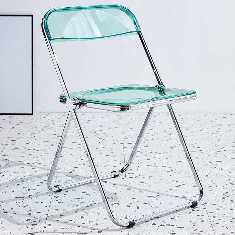 Contemporary Metal Dining Armless Chair Open Back Single Dining Side Chair Green Clearhalo ' kitchen&dining_furn' 'Dining Chairs' 'Dining Tables & Seating' 'dining_chair' 'furn' 'furn_dining_chair' 'Furniture' 'furniture_dining_chair' 'Kitchen & Dining Furniture' 'kitchen' 3967208