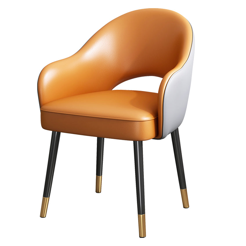 Glam Metal Dining Arm Chair Open Back Single Dining Side Chair for Restaurant Clearhalo ' kitchen&dining_furn' 'Dining Chairs' 'Dining Tables & Seating' 'dining_chair' 'furn' 'furn_dining_chair' 'Furniture' 'furniture_dining_chair' 'Kitchen & Dining Furniture' 'kitchen' 3967227